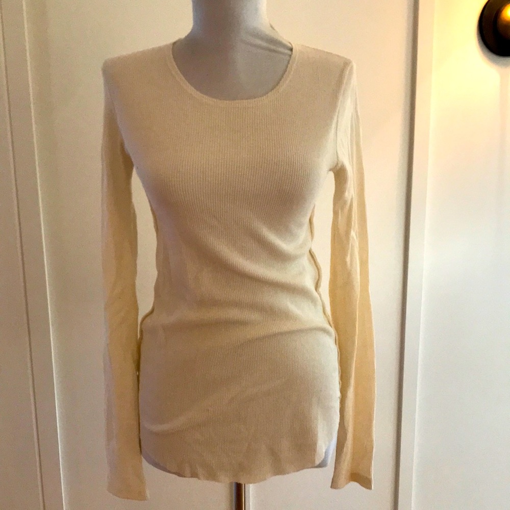 Vince Pima cotton long sleeved waffle shirt S